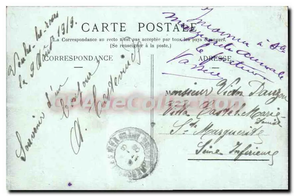 Veules-les-Roses — Um Canto de Veules. — Editor desconhecido, número de série não visível. - Verso