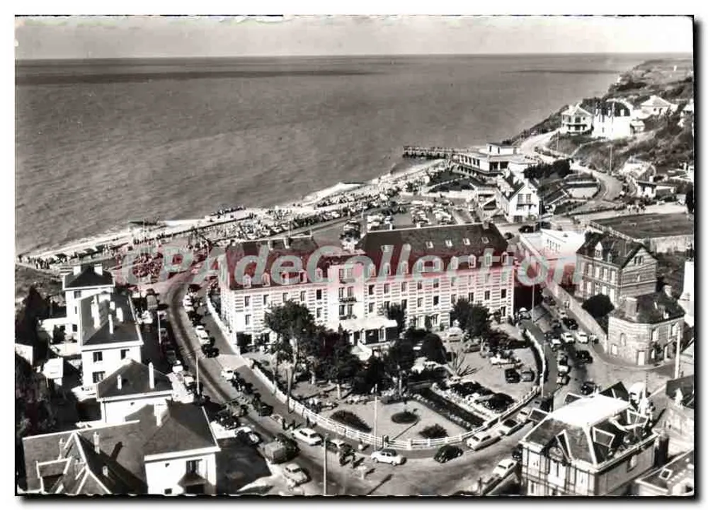 Veules-les-Roses — Luftbild des großen Hotels des Bades am Strand — Édition Lapie, 76 - Vorderseite