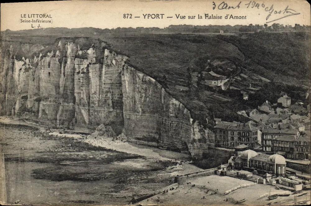 Yport — Ansicht der Amont-Klippe — L. J. (Le Littoral, Seine-Inférieure) - Vorderseite