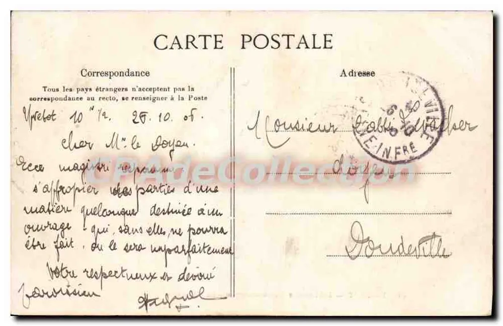 Yvetot — Instituição Eclesiástica - A Capela — Delamare, Edit. Yvetot - Verso