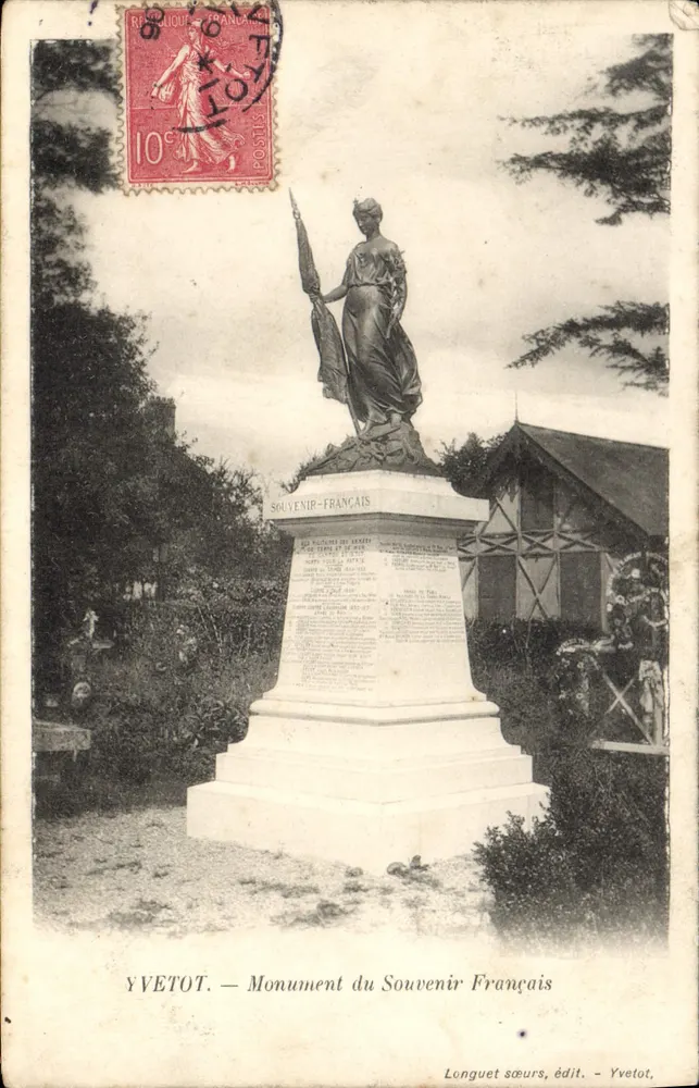 Yvetot — Denkmal des französischen Gedenkens — Longuet Schwestern, Verlag — Yvetot - Vorderseite