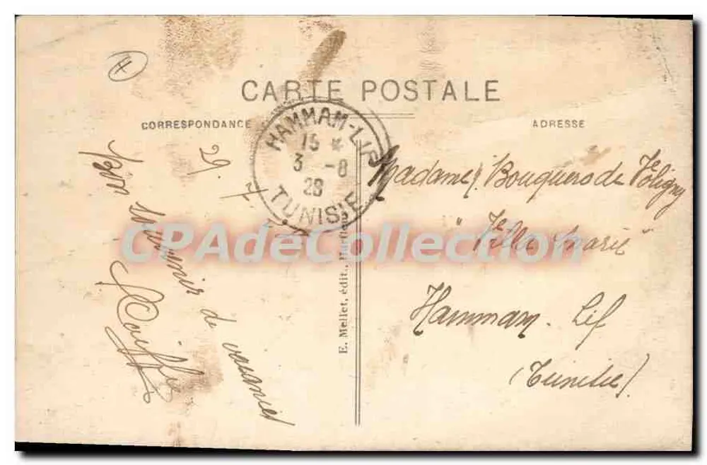 VATTETOT-sur-MER (Sul) - Falaises — Editor E. Mellet, número de série não visível - Verso