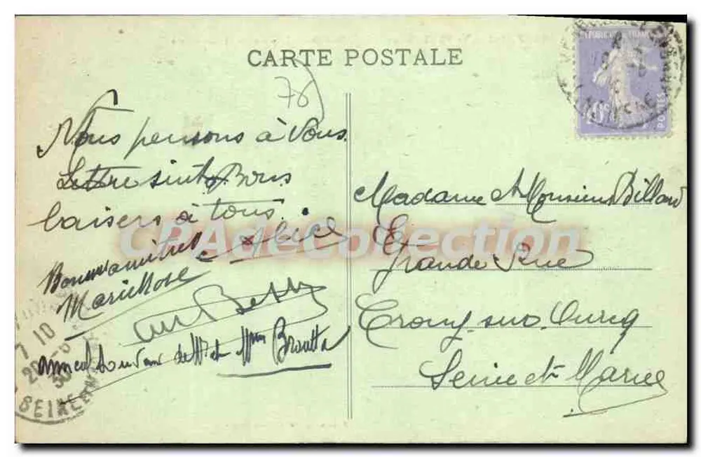 Neufchâtel-en-Bray (Seine Inf.) — Vista generale scattata dalla Ceriseraie — Editore non identificato - Verso