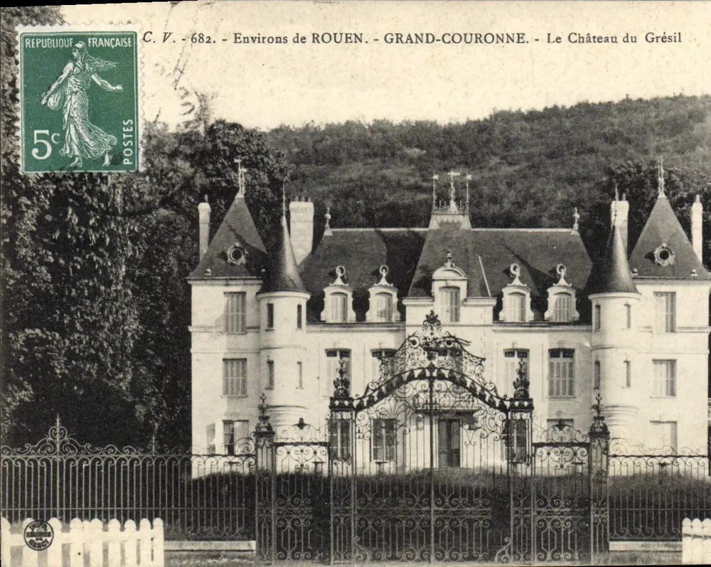 Zamek Grésil — Grand-Couronne — Okolice Rouen — C.V. 682 - Awers