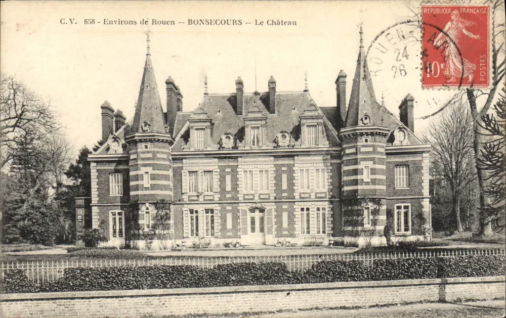 BONSECOURS — Le Château — C.V. 658 — Environs de Rouen - Recto