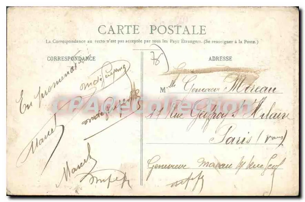Castello d'Elbeuf — Vicinanze di GOURNAY-en-BRAY (S.-I.) — Edizione Vve G. Drouin, Gournay-en-Bray - Verso