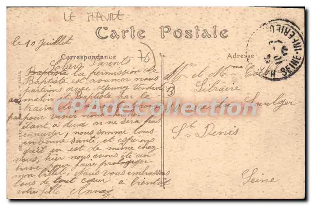 Sainte-Adresse — Nice Havrais, Die Villas — Verlag: 581 - Rückseite