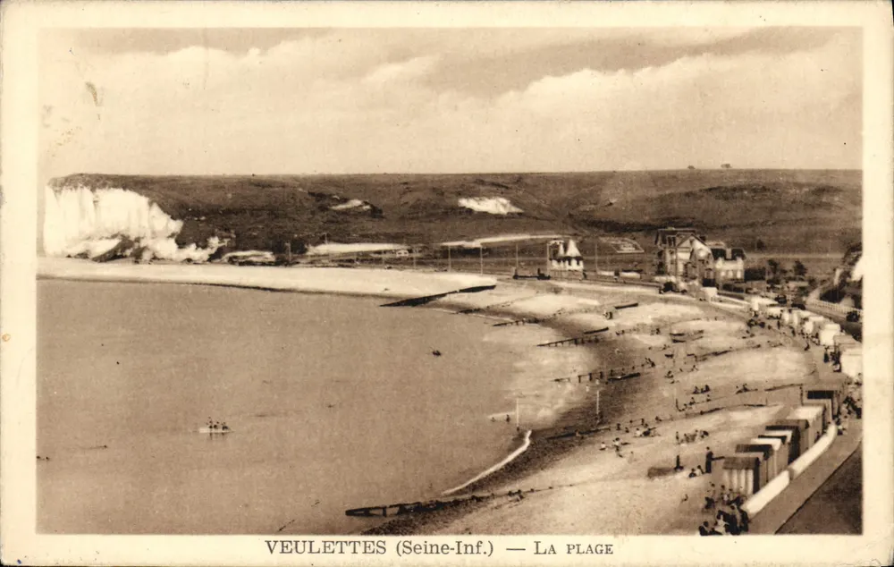 VISÃO DE VEULETTES (Seine-Inf.) — A PRAIA - Frente