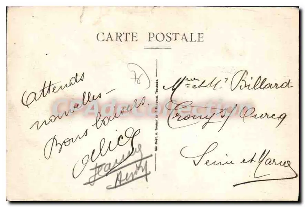 Buchy (Seine-Inf.) — Plaza del Ayuntamiento — editor A. TOMBAT & Cie, París - Reverso