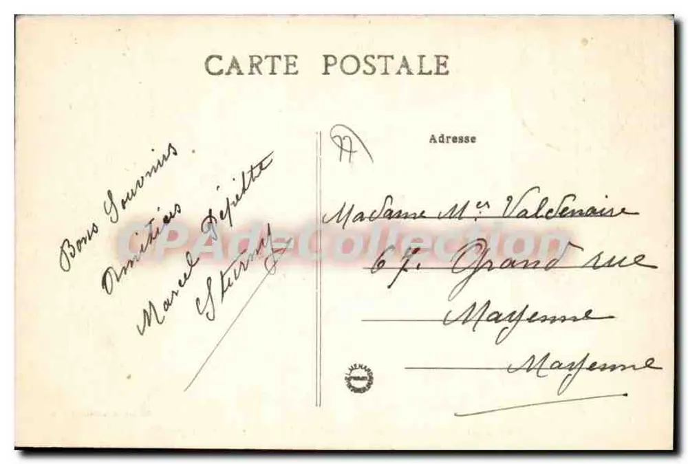 Wald von Fontainebleau — Schlacht der Hirsche — Nach dem Kampf — Künstlerische Sammlung L. M. - Rückseite