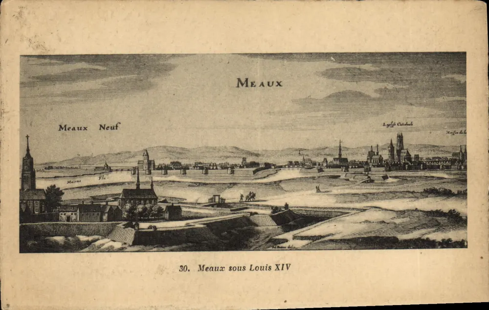 Meaux sob Luís XIV — vista histórica — Ed. Duburcq, La Ferté-sous-Jouarre - Frente