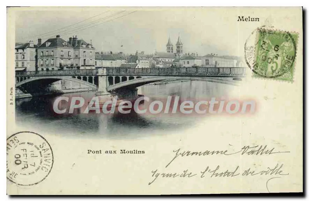 Ponte dos Moinhos — Melun — B. F. Paris - Frente
