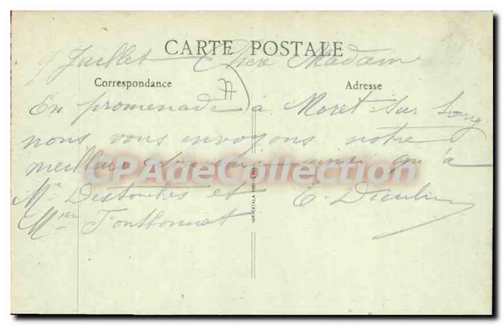 Moret-sur-Loing — Die alten Mauern — Edit. H. Bellanger, Moret - Rückseite