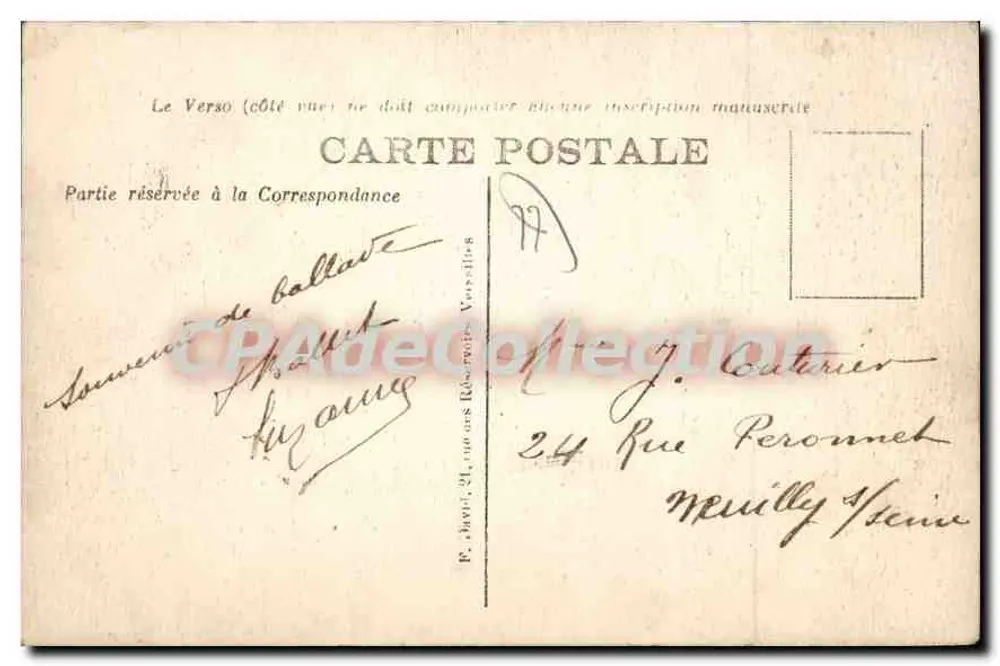 Nemours — Bordas do Loing — 33. NEMOURS — Bordas do Loing - Verso