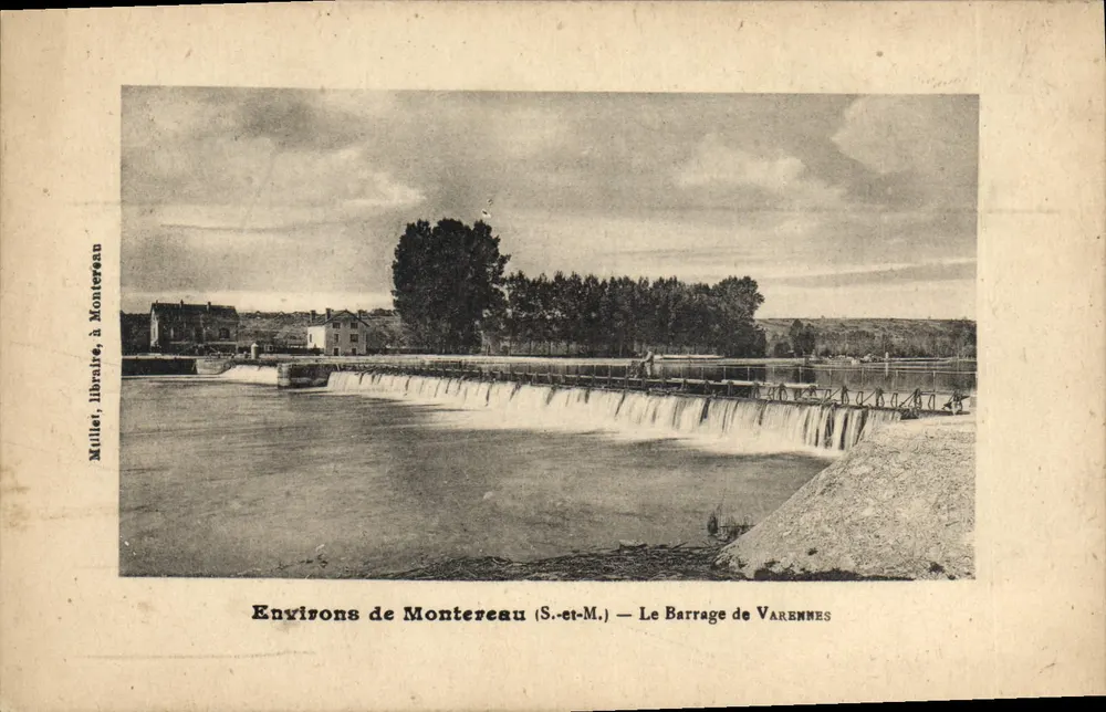 Alrededor de Montereau (S.-et-M.) — El Dique de Varennes - Anverso