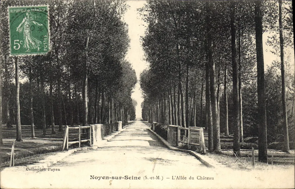 Noyen-sur-Seine (S.-et-M.) — Die Allee des Schlosses — Sammlung Payen - Vorderseite