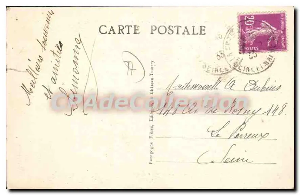 La Ferté-sous-Jouarre (S.-et-M.) — Le Pont et l'entrée du Faubourg — Édit. A. Menguy - Verso