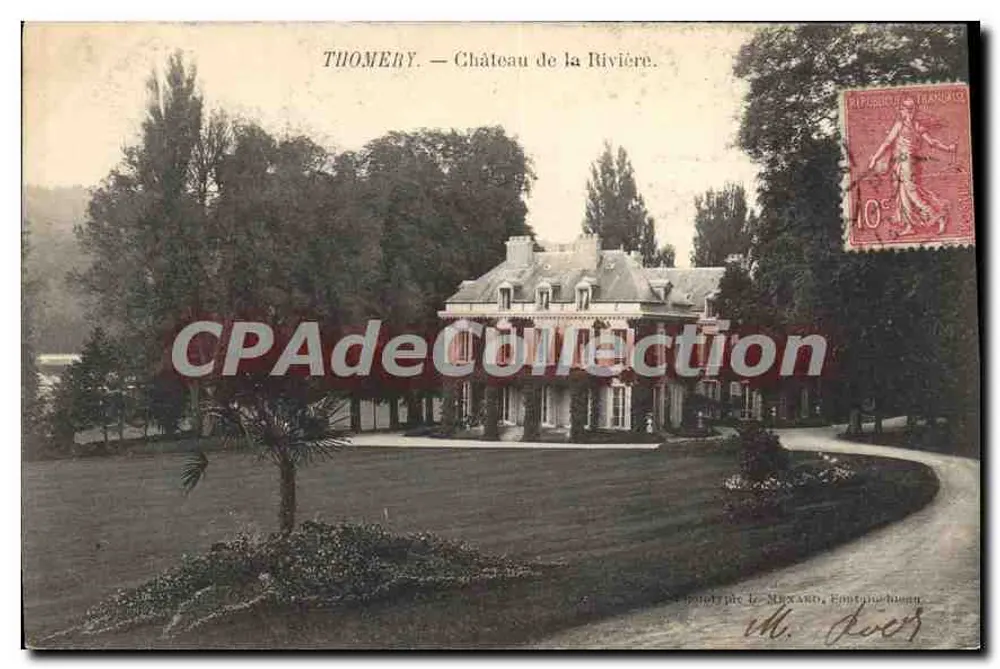 Thomery — Castelo da Rivière — Editor Le Mexardo, Fontainebleau - Frente