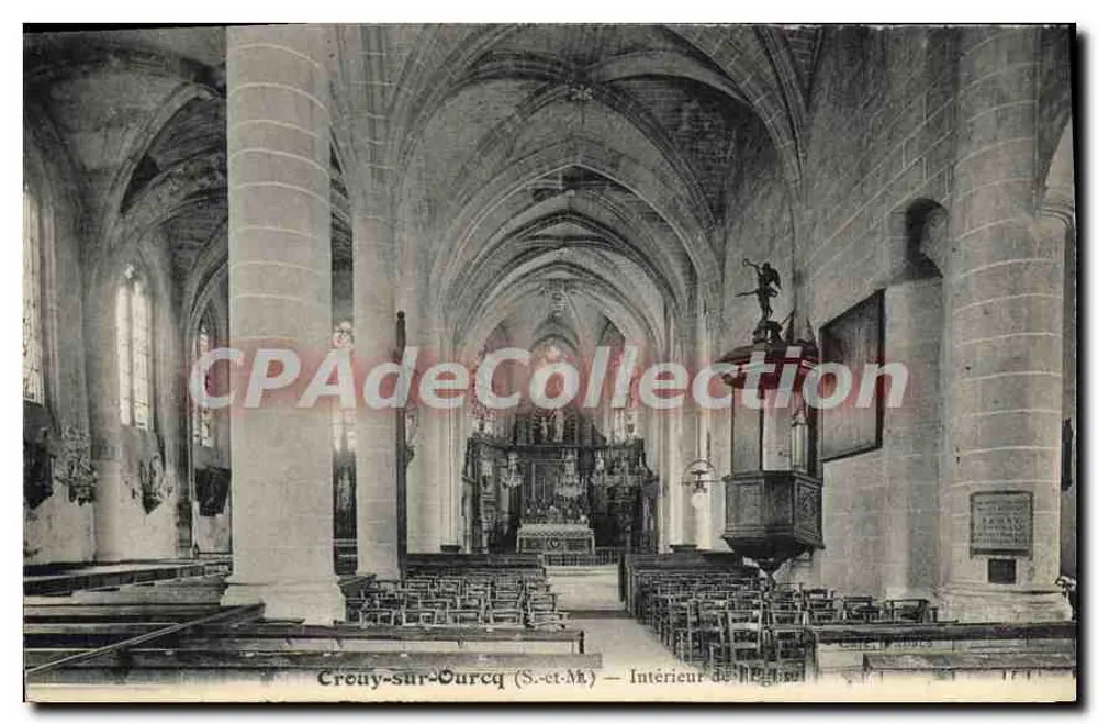 Creuzy-sur-Duercq (S.-et-M.) — Intérieur de l'église - Frente