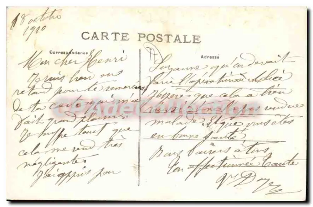 CROUY-sur-OURCQ — Castelo de BELLEVUE, Ed. Ambroise - Verso