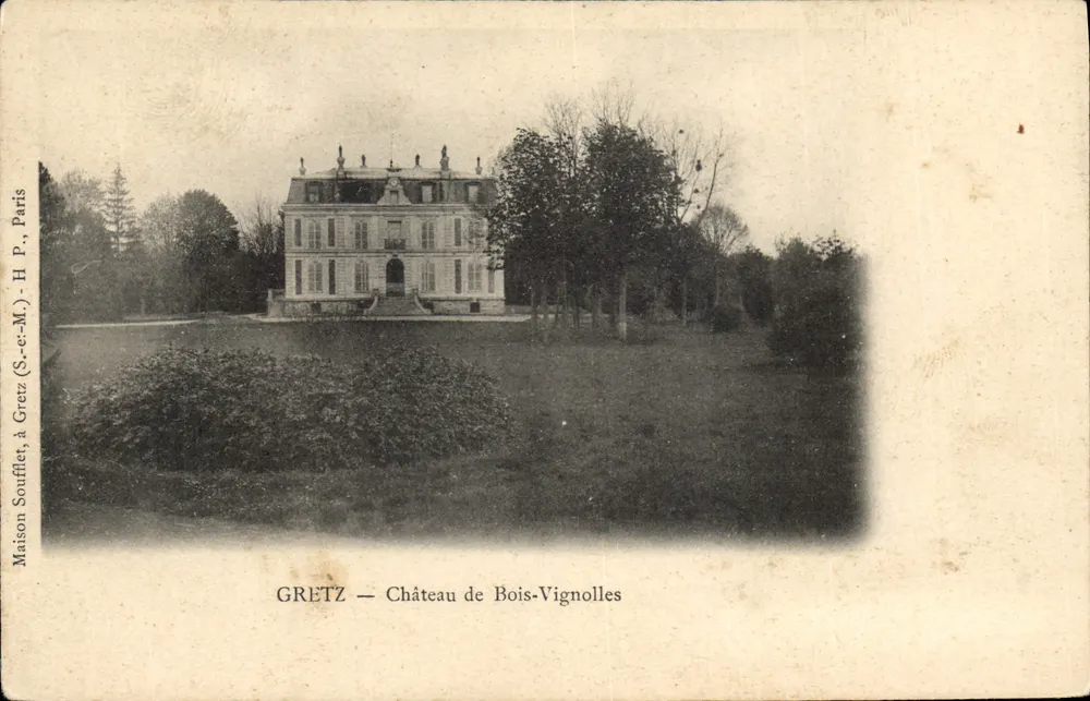 GRETZ — Castelo de Bois-Vignolles — Maison Soufflet, Paris - Frente
