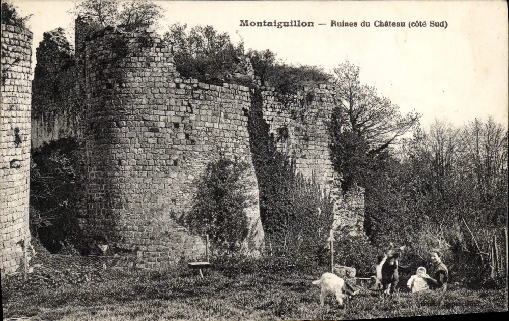 Montaiguillon — Ruínas do Castelo (lado Sul) - Frente