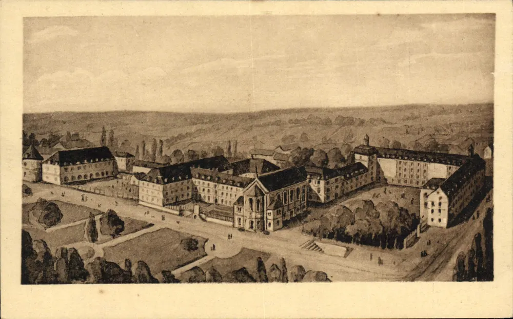 Kavallerieansicht des Collège de Juilly — Collège de Juilly Sammlung — Verlag Tournet et Petitin, Paris - Vorderseite