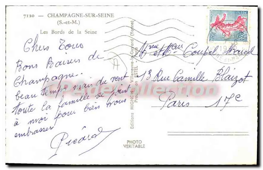 Champagne-sur-Seine — Les Bords de la Seine — Éditions Mignon - Rückseite