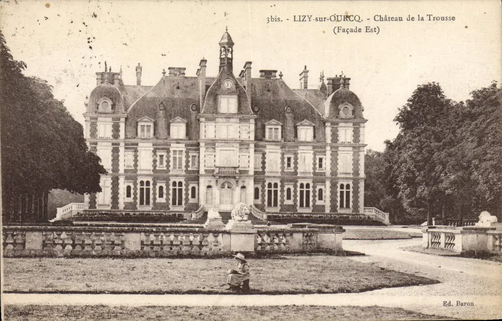 LIZY-sur-OURCQ - Schloss la Trousse (Ostfassade) — Verlag Baron, n° 3bis - Vorderseite