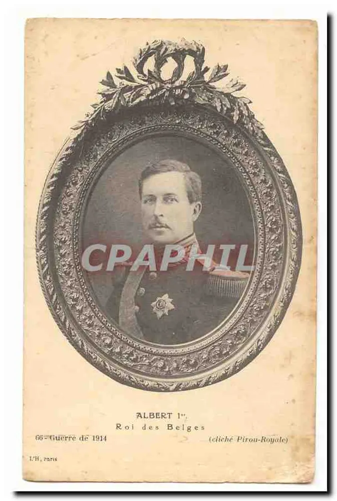 Albert I — König der Belgier — Fotografie Pirou-Royale - Vorderseite