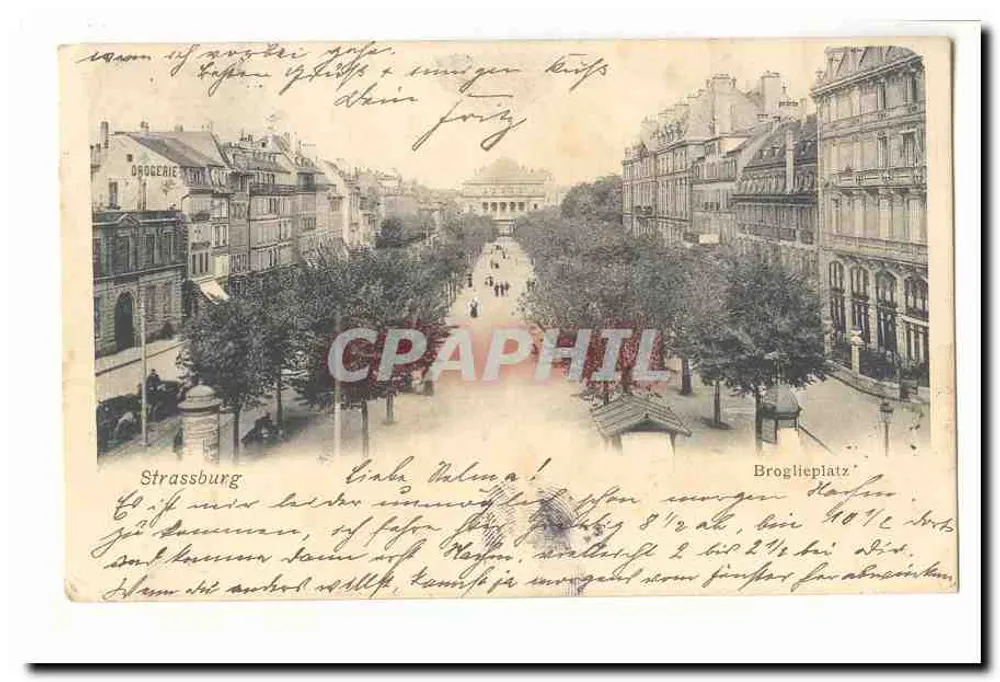Estrasburgo — Broglieplatz — editor não visível - Frente