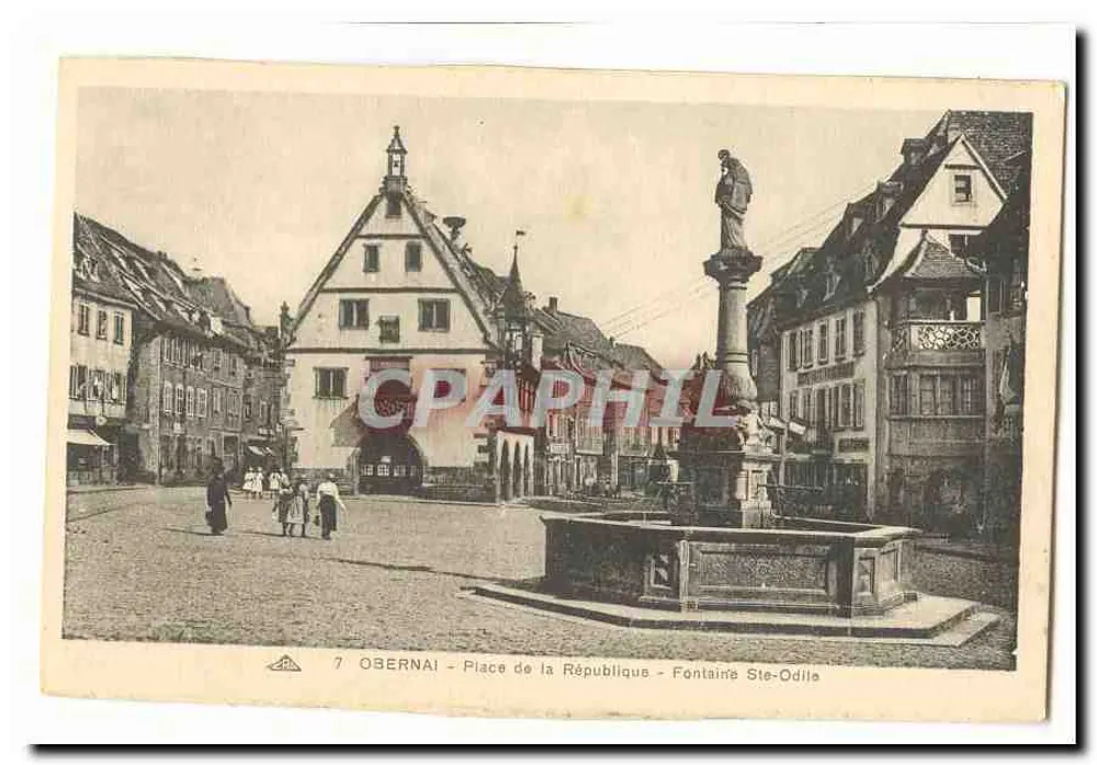 Obernai - Place de la République - Fontaine Ste-Odile - Vorderseite