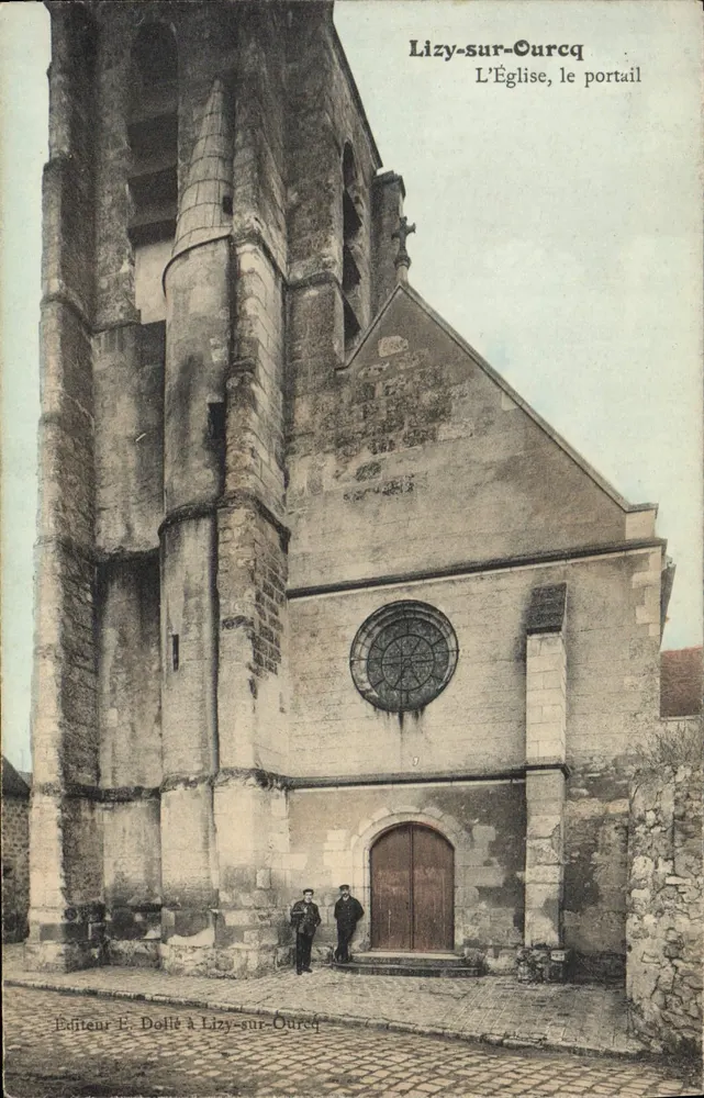 Lizy-sur-Ourch — Die Kirche, das Portal — Verlag E. Dollé in Lizy-sur-Ourch - Vorderseite