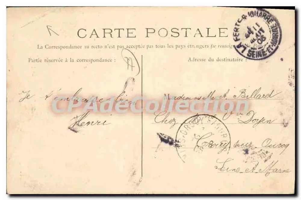 Courcelles-sous-Jouarre — O Aqueduto — E. Guyot, impr.-édit. - Verso