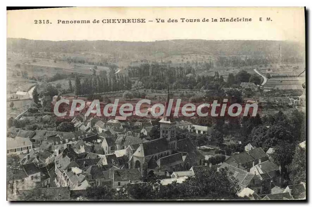 Chevreuse — Panorama visto das Torres da Madeleine — E. M. - Frente