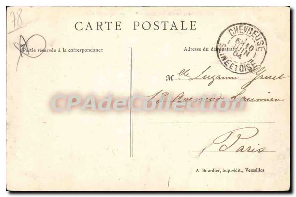 Chevreuse (S.-et-O) — Vale de Choisel — A. Bourdier, imp.-edit., Versailles - Verso
