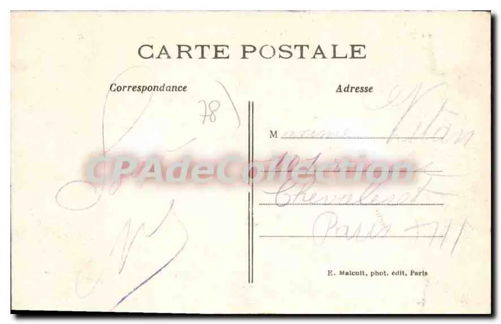 Chevreuse — Die Stadt und das Schloss der Madeleine — E. M. - Rückseite