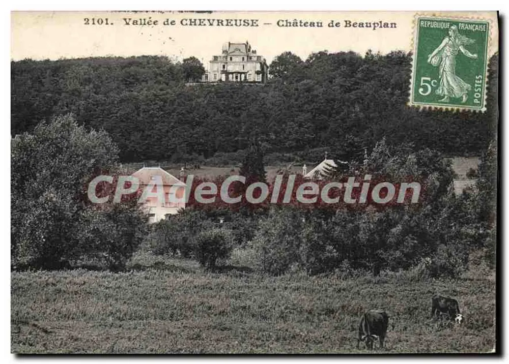 Wąwóz Chevreuse — Zamek Beauplan — E. Malcuit, fot. wyd. Paryż - Awers