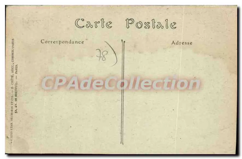 MAISONS-LAFFITTE — Hilfsspitale Nr. 11 (Französischer Rotkreuzverband) — Lecomte & Millier, Verlag - Rückseite