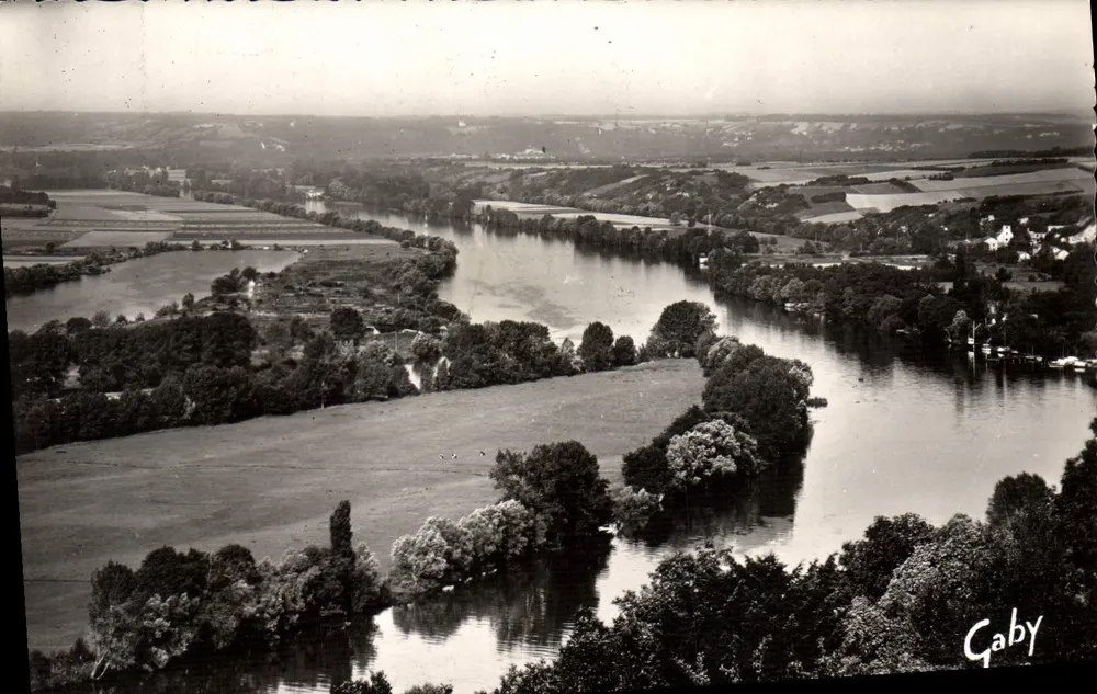 Panorama von Saint-Sauveur in Richtung Roche Guyon — Mantes-la-Jolie (S.-et-O.) — Editions Gaby - Vorderseite