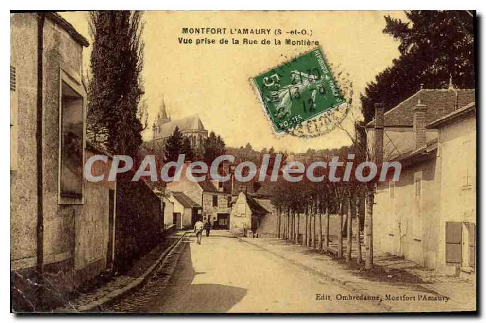 Montfort l'Amaury (S.-et-O.) — Ansicht vom Rue de la Montièr — Edit. Ombredanne, Montfort l'Amaury - Vorderseite