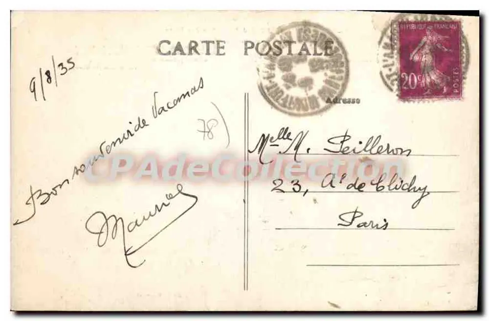 Montfort-l'Amaury (S.-&-O.) — Vue des Tours — Aux Ruines de Montfort-l'Amaury - Verso