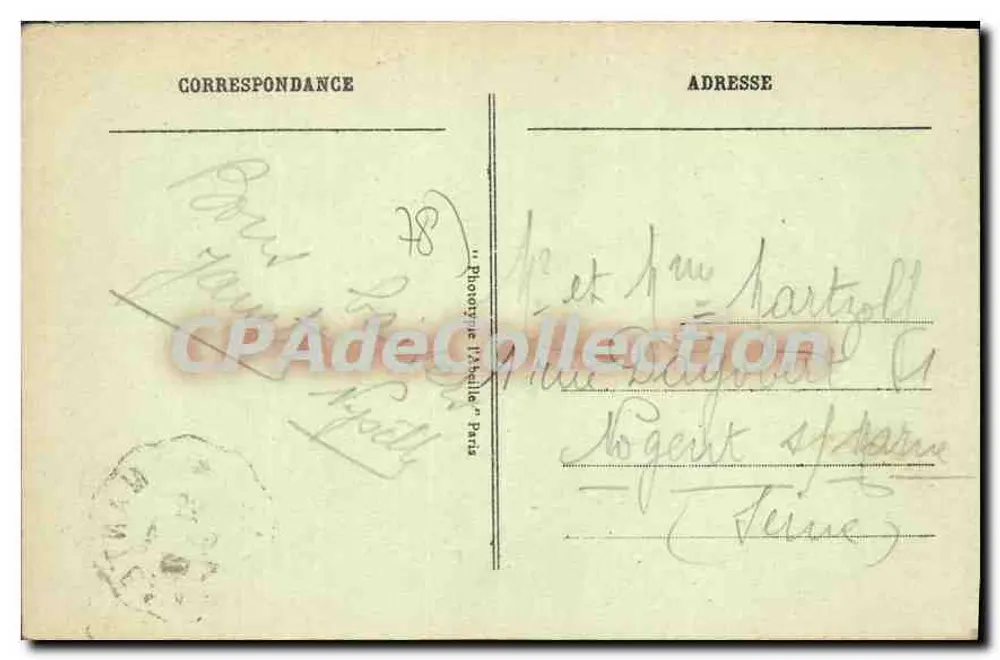 Meulan - Le Petit Bras - Paisagem — Bilhete postal antigo de Collection, n°20 - Verso