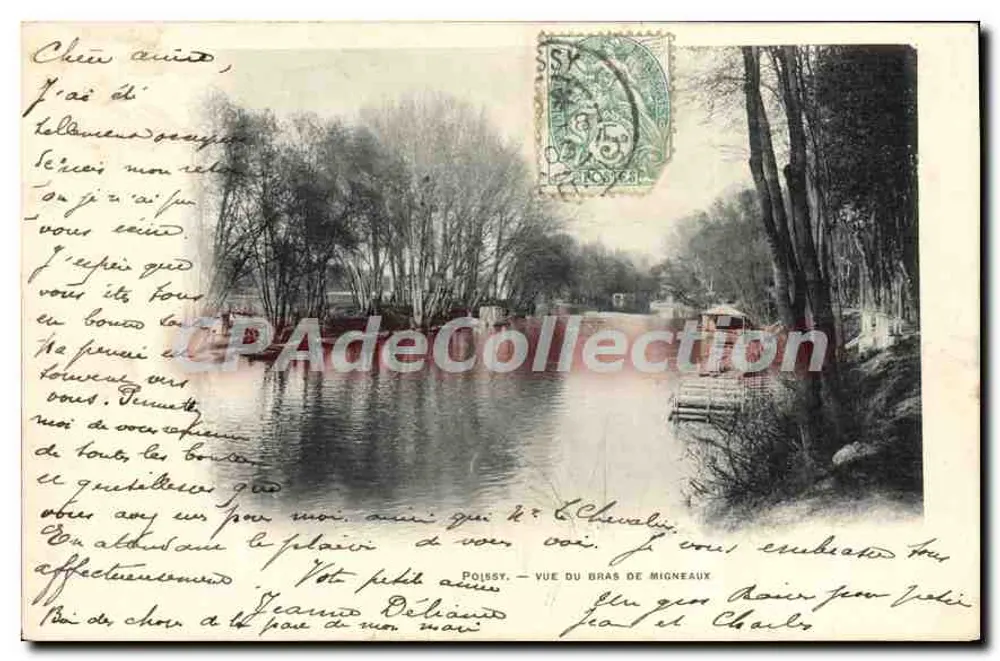 Poissy — Vista del brazo de Migneaux — Editor: Fototipias A. Bruger (París) - Anverso