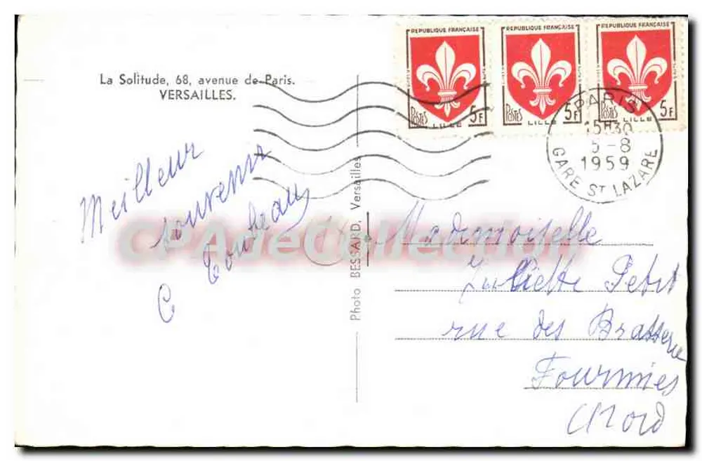 Château de Versailles — Voorzijde — Foto BESARD, n°5850 - Achterkant