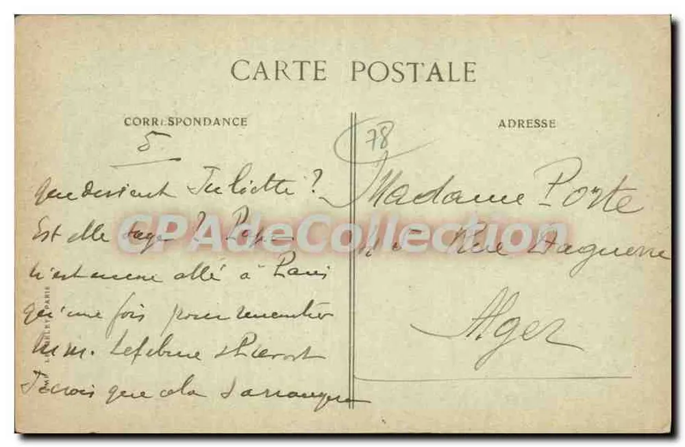 Versailles — Hotel des Réservoirs — Ehemalige Präfektur — Besetzt, um deutsche Delegierte zu beherbergen - Rückseite