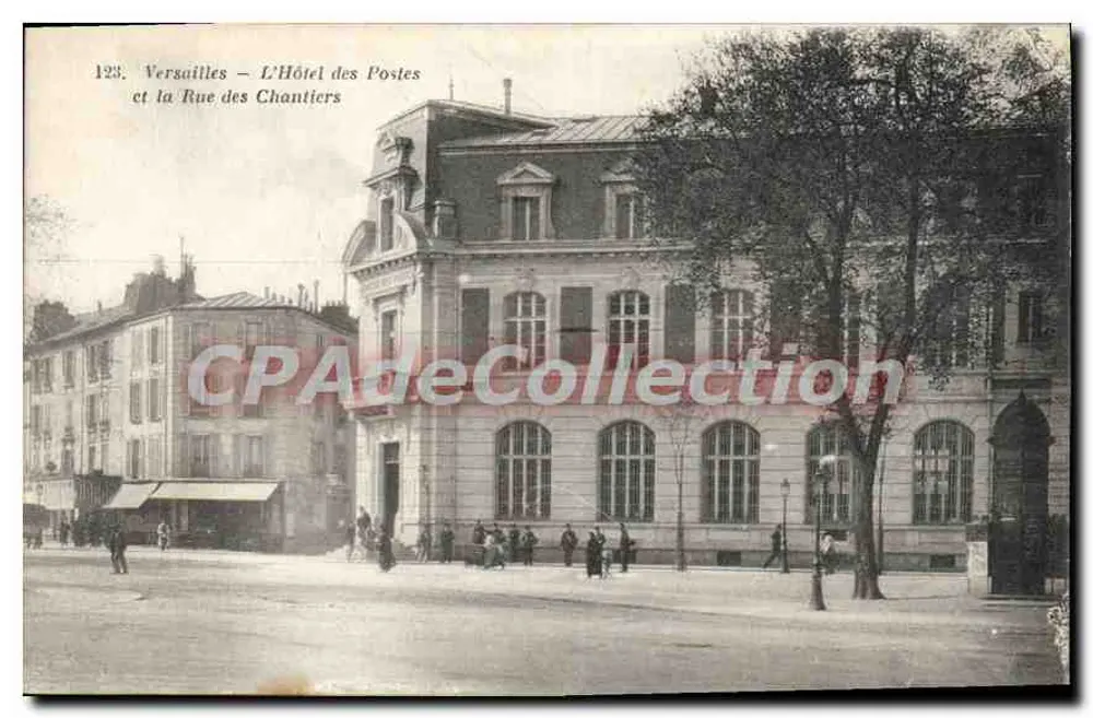 Versailles — Das Postamt und die Rue des Chantiers — Verlag M.P.S. Verleger - Vorderseite