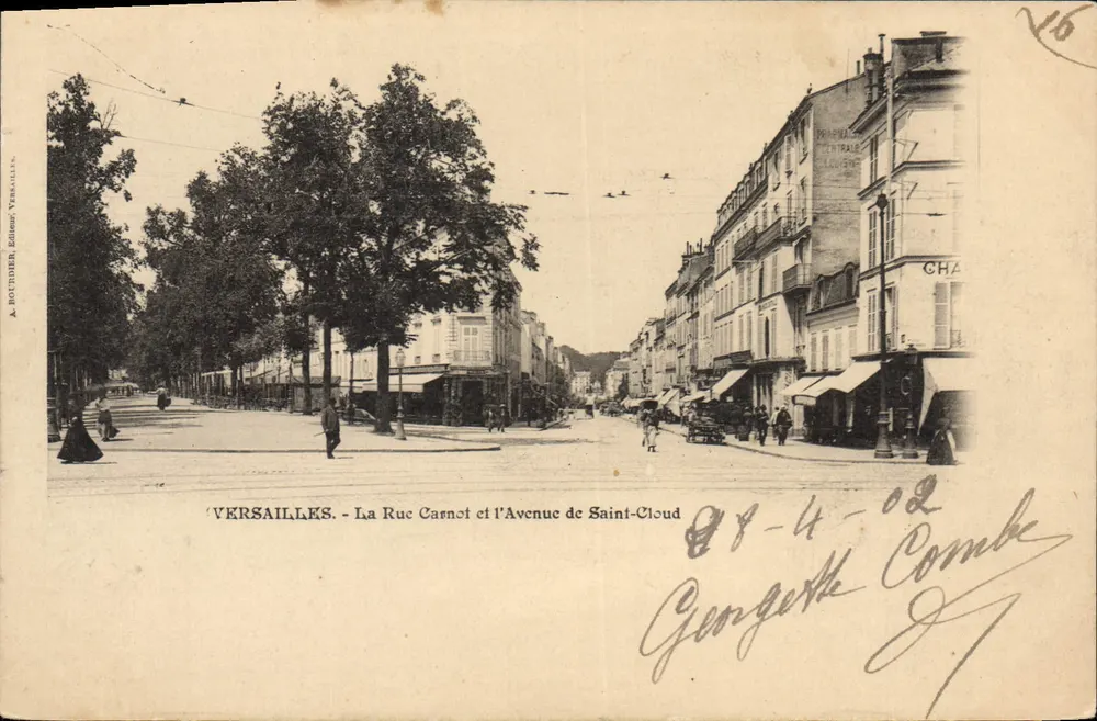 Versailles - La Rue Carnot und die Avenue de Saint-Cloud — A. Boutdomer, Versailles - Vorderseite