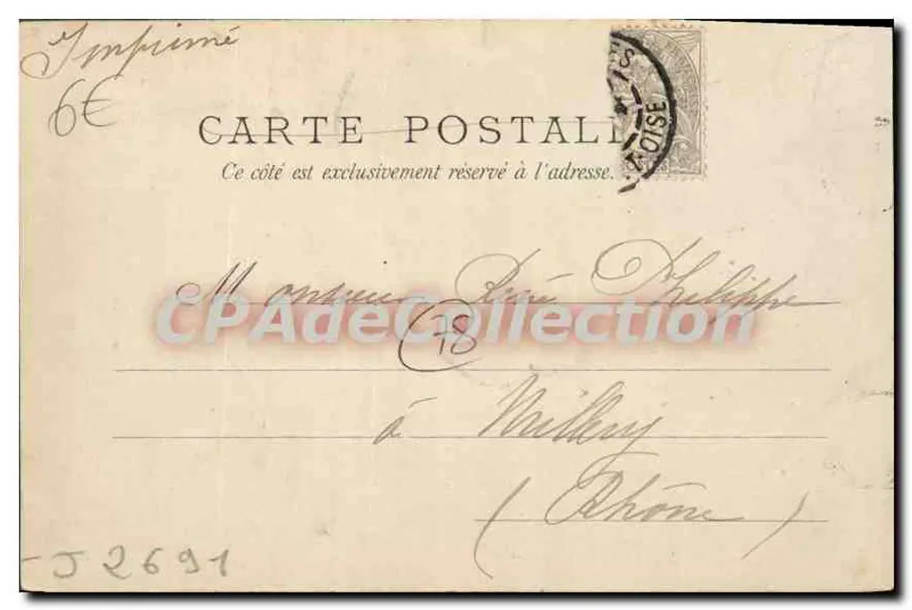 Versailles - La Rue Carnot und die Avenue de Saint-Cloud — A. Boutdomer, Versailles - Rückseite