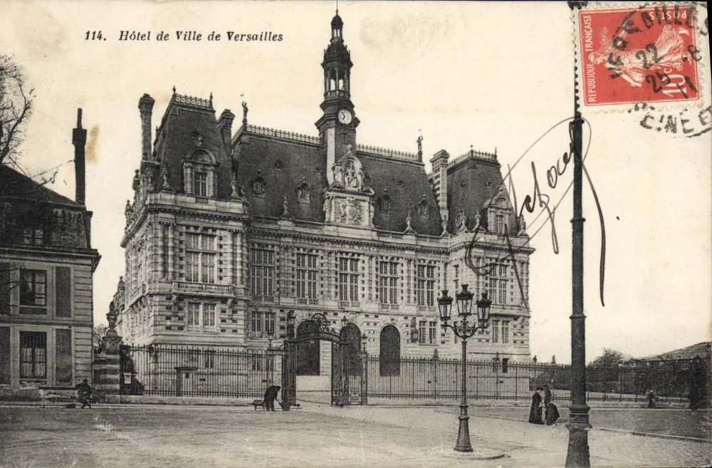 Hotel de Ville van Parijs — n°114 — Héliotype A. Bourdier, Versailles - Voorkant